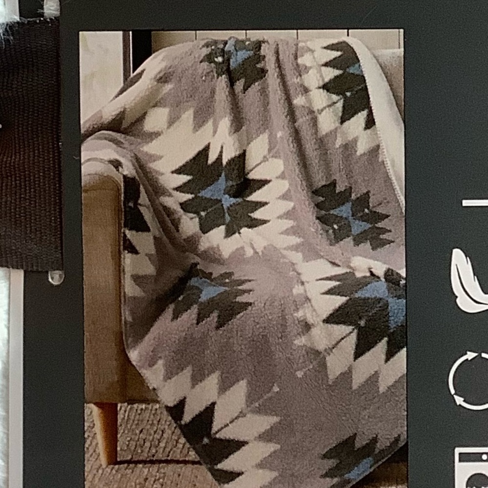 Coleman Reversible Aztec Throw - Picture 2 of 5
